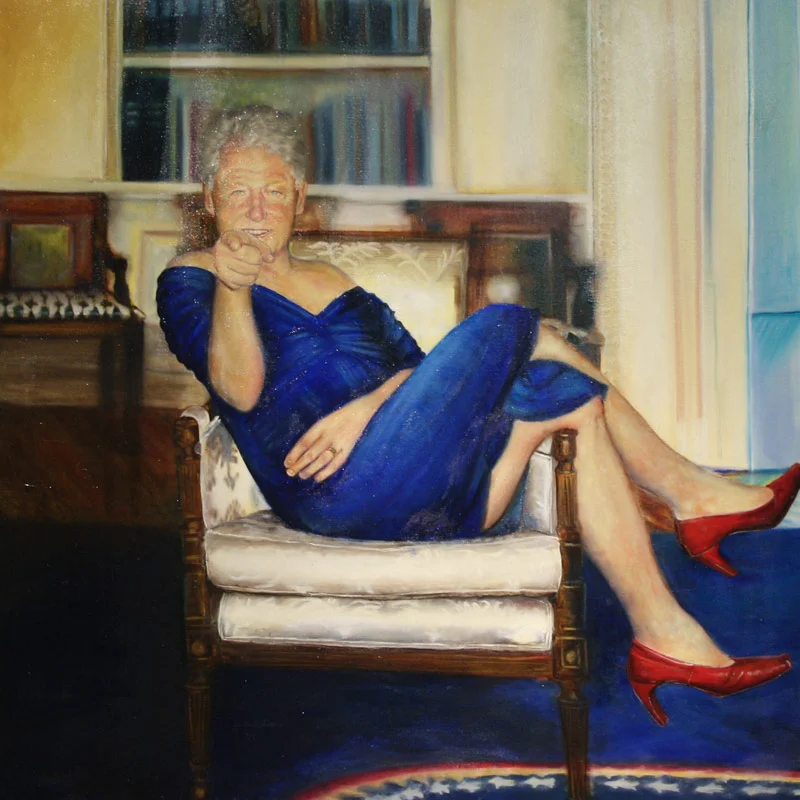 Bill Clinton in a Blue Dress